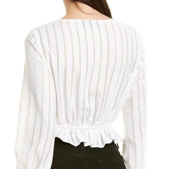 THE FIFTH LABEL Kite Striped Top in White with Long Sleeves Size XS - Picture 2 of 2